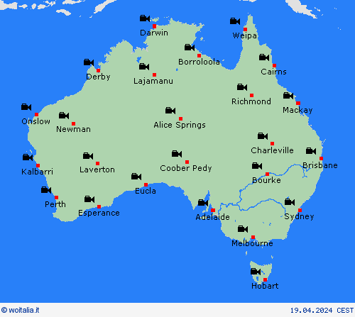 webcam Australia Oceania Carte di previsione