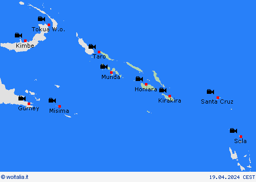 webcam Isole Salomone Oceania Carte di previsione
