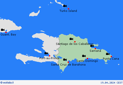 webcam Repubblica Dominicana America Centrale Carte di previsione