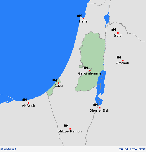 webcam Territori palestinesi Asia Carte di previsione