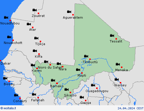 webcam Mali Africa Carte di previsione