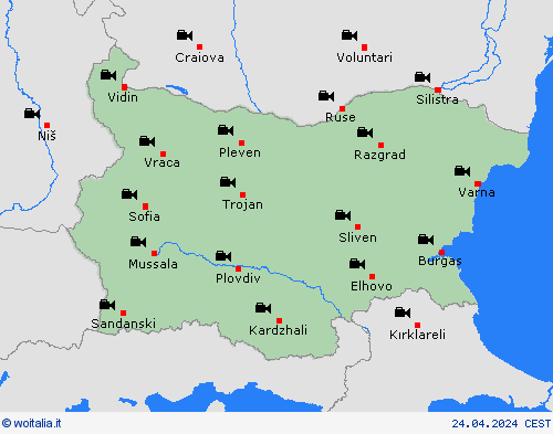 webcam Bulgaria Europa Carte di previsione