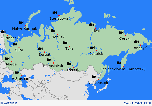 webcam Russia Europa Carte di previsione