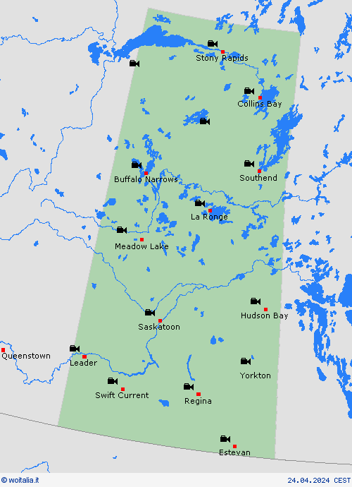 webcam Saskatchewan America del Nord Carte di previsione