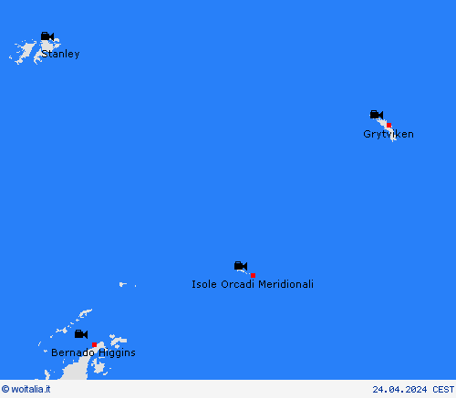 webcam Isole Orcadi Meridionali America Meridionale Carte di previsione