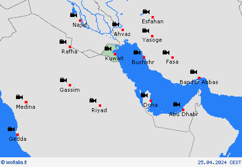 webcam Kuwait Asia Carte di previsione
