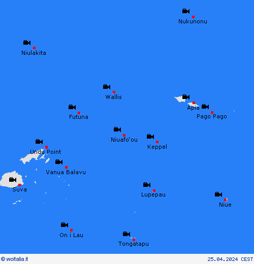webcam Wallis e Futuna Oceania Carte di previsione