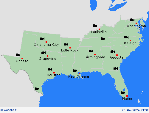 webcam  America del Nord Carte di previsione