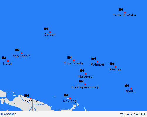webcam Isola di Wake Oceania Carte di previsione