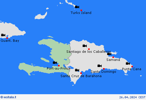 webcam Haiti America Centrale Carte di previsione