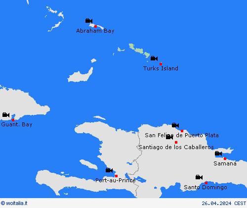 webcam Turks e Caicos America Centrale Carte di previsione