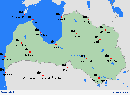 webcam Lettonia Europa Carte di previsione