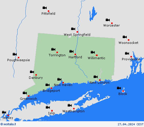 webcam Connecticut America del Nord Carte di previsione