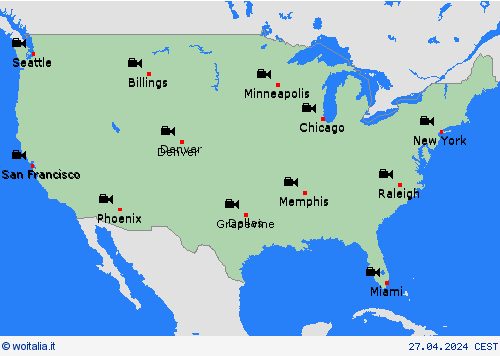 webcam  America del Nord Carte di previsione