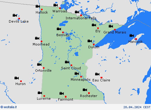 webcam Minnesota America del Nord Carte di previsione