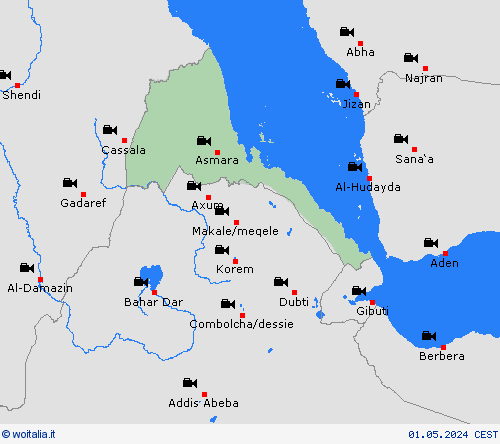 webcam Eritrea Africa Carte di previsione