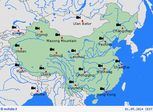 webcam Cina Asia Carte di previsione
