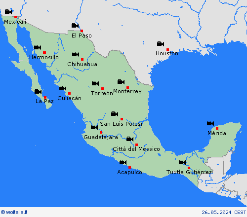 webcam Messico America Centrale Carte di previsione