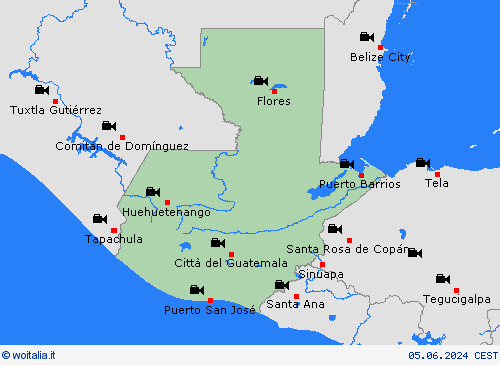 webcam Guatemala America Centrale Carte di previsione