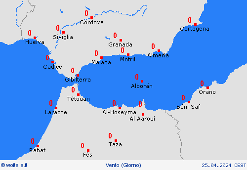 vento Gibilterra Europa Carte di previsione