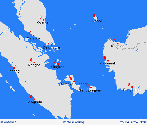 vento Singapore Asia Carte di previsione