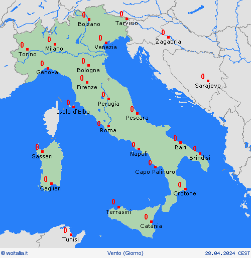 vento  Italia Carte di previsione