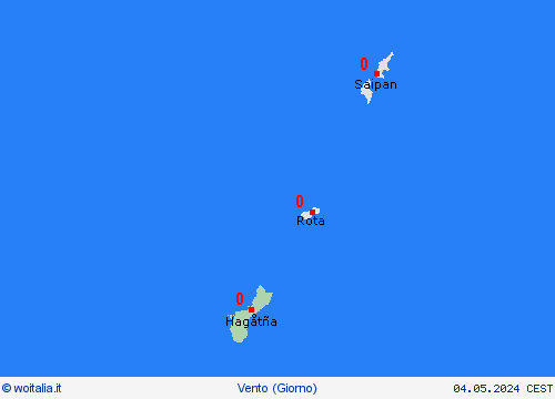 vento Guam Oceania Carte di previsione